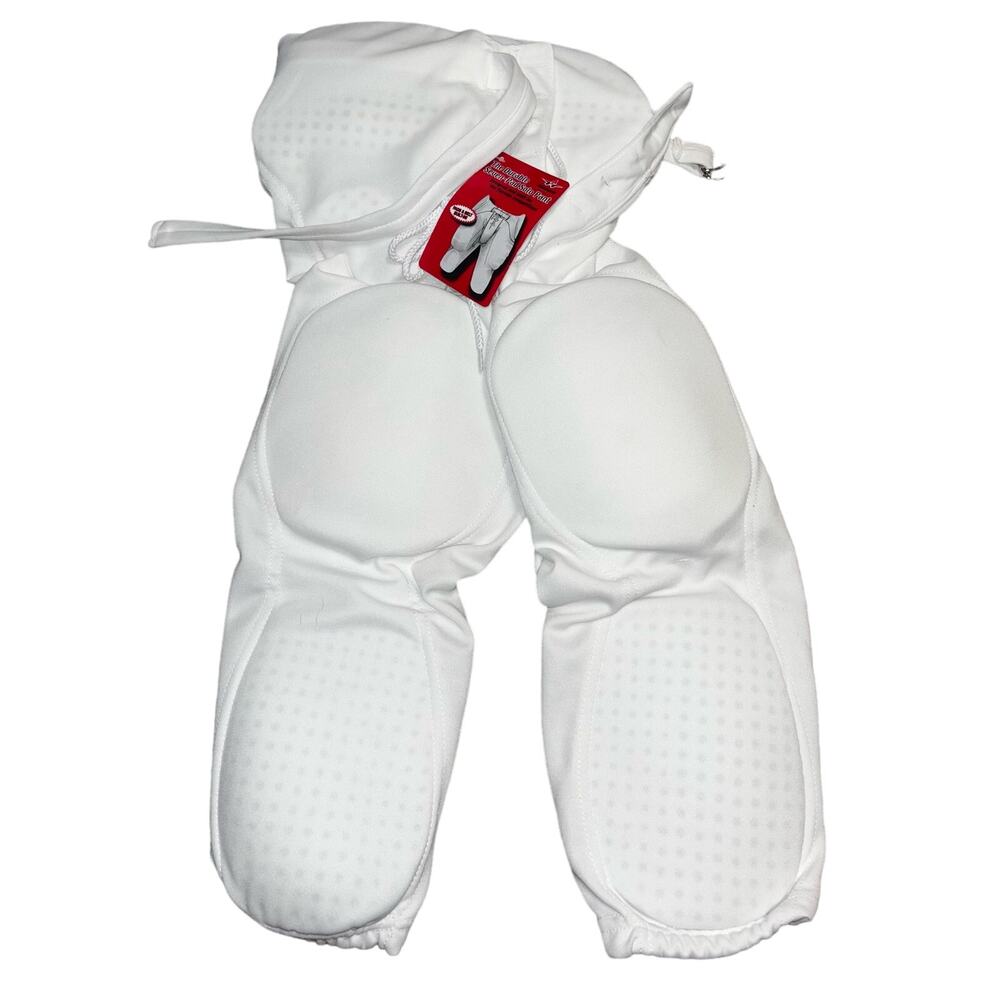 Alleson white football durable seven-pad solo pants NWT (adult small)